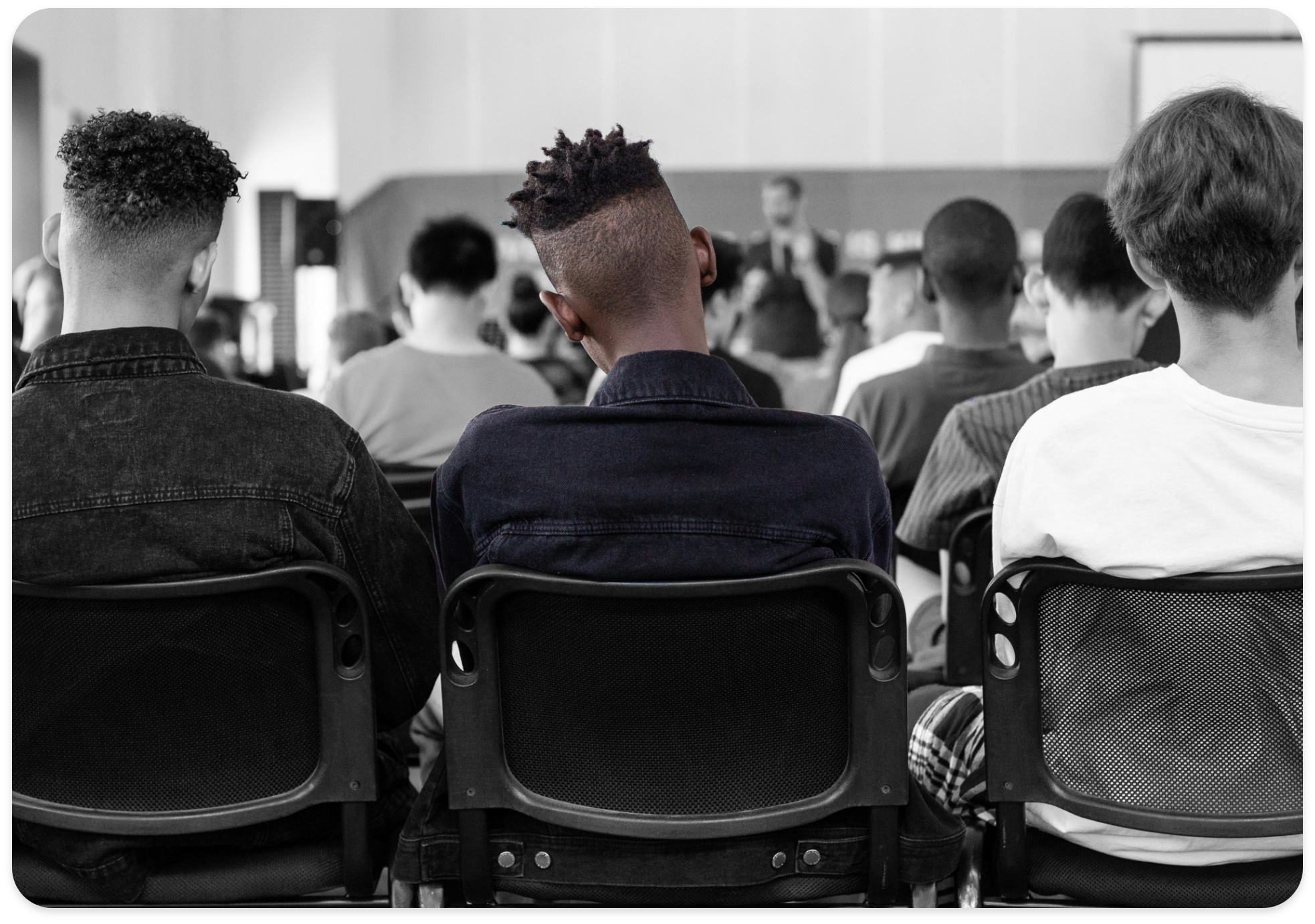 Group of volunteers standing together